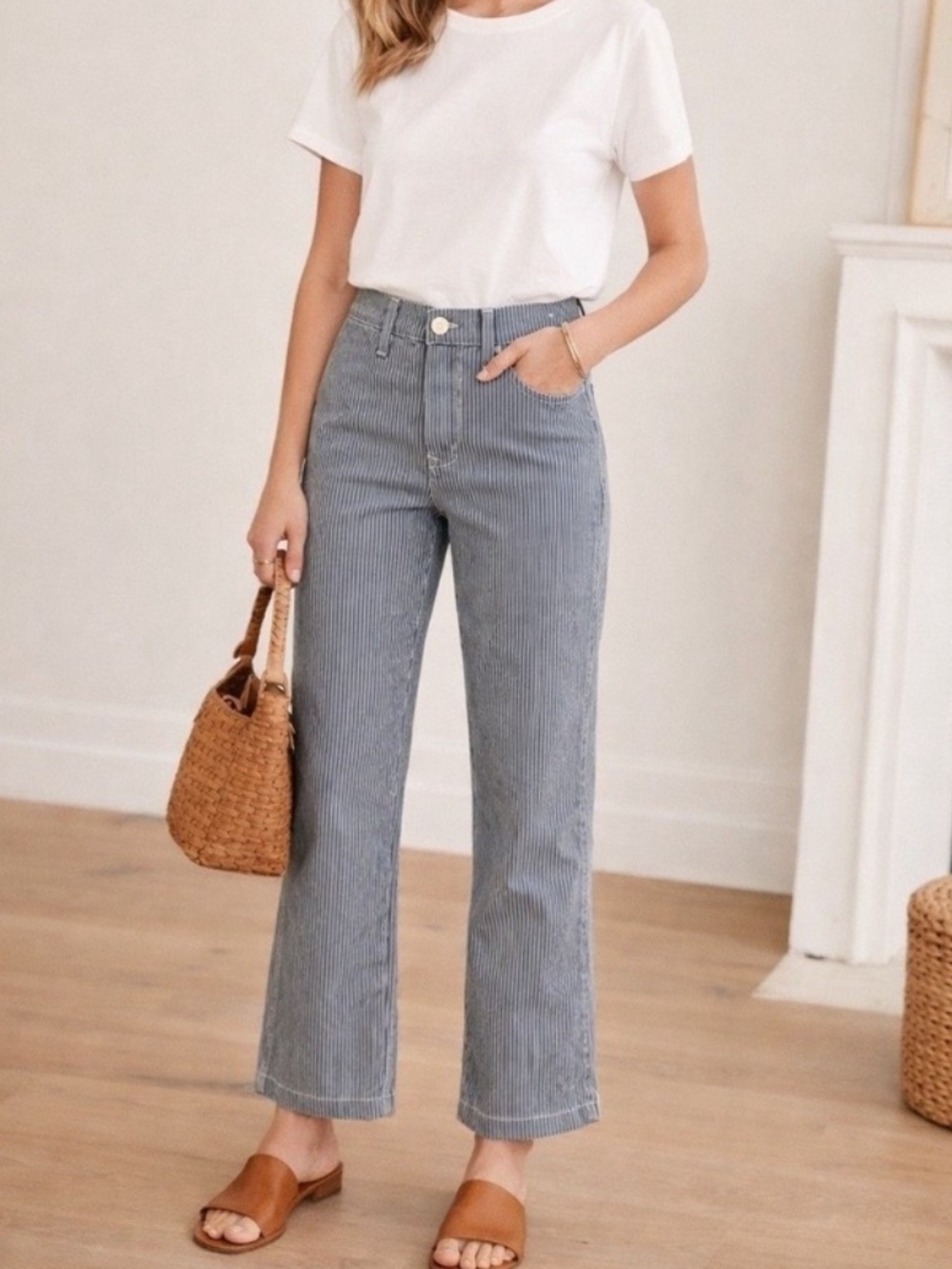 J. crew pinstriped jeans